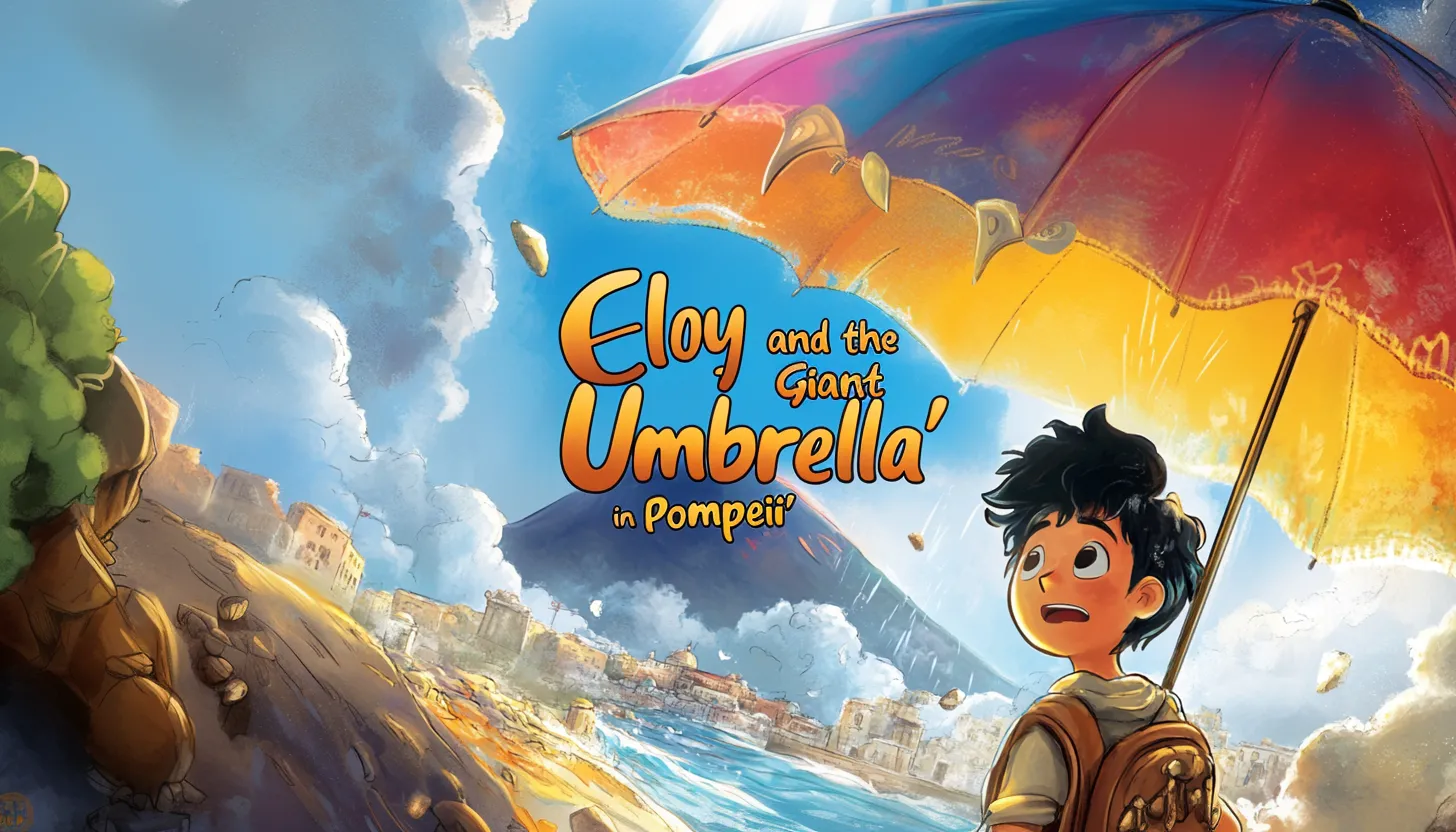 Image Eloy and the Giant Umbrella in Pompeii